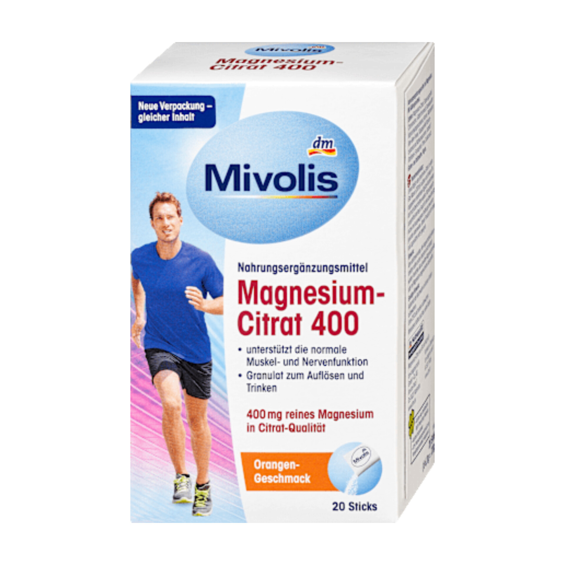 ساشه سیترات منیزیم ۴۰۰ میولیس-Mivolis آلمان ۲۰ عدد