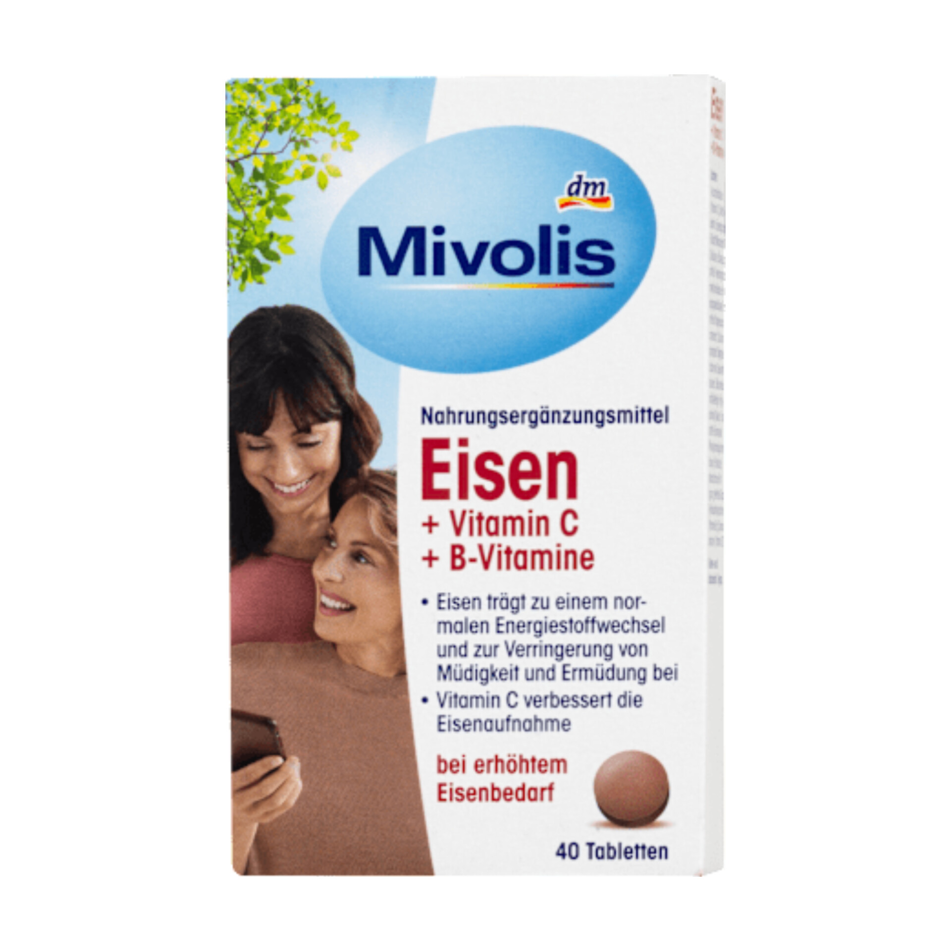 قرص آهن+ ویتامین C+B میولیس-Mivolis آلمان ۴۰ عدد