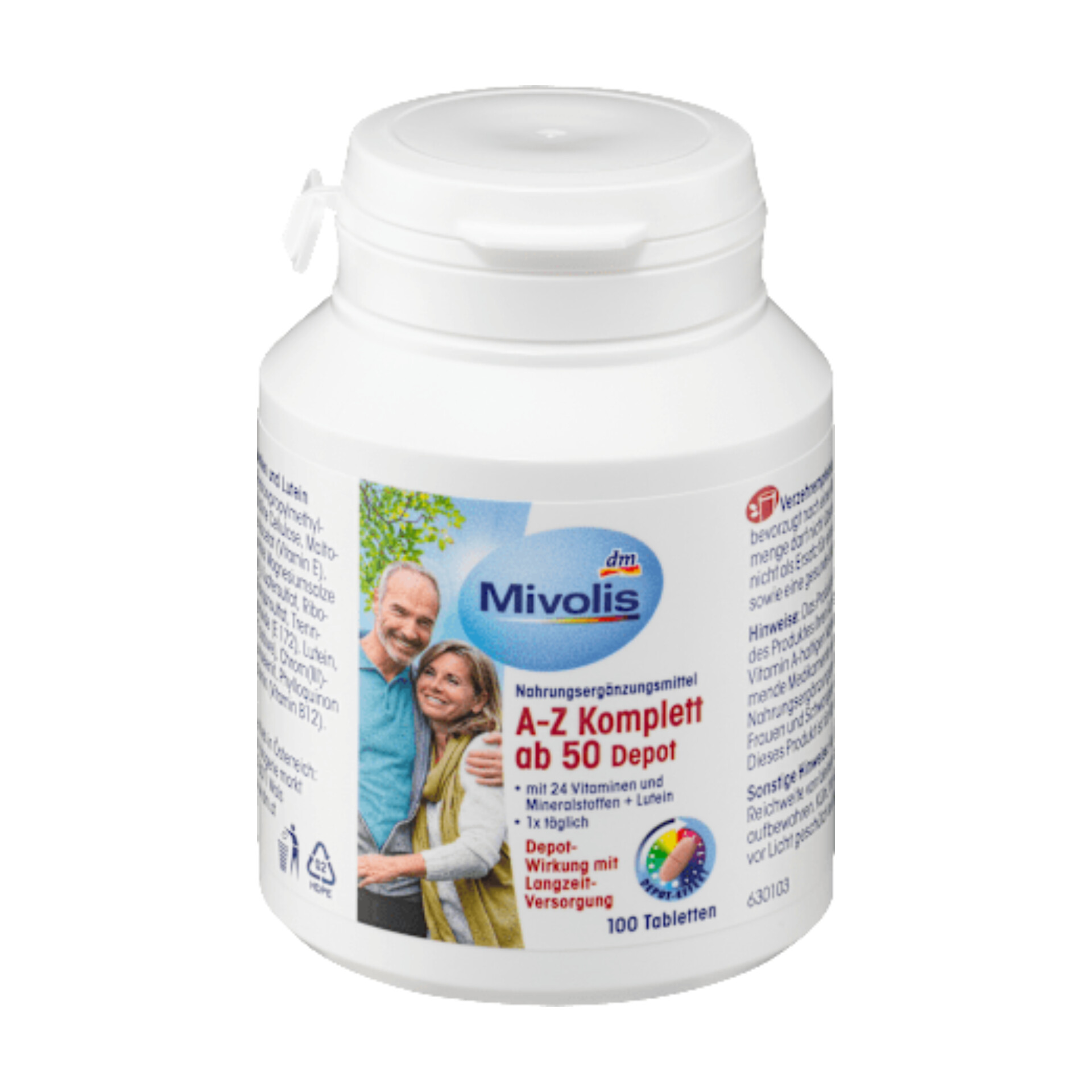 قرص مولتی ویتامین A-Z بالای ۵۰ میولیس-Mivolis آلمان ۱۰۰ عدد