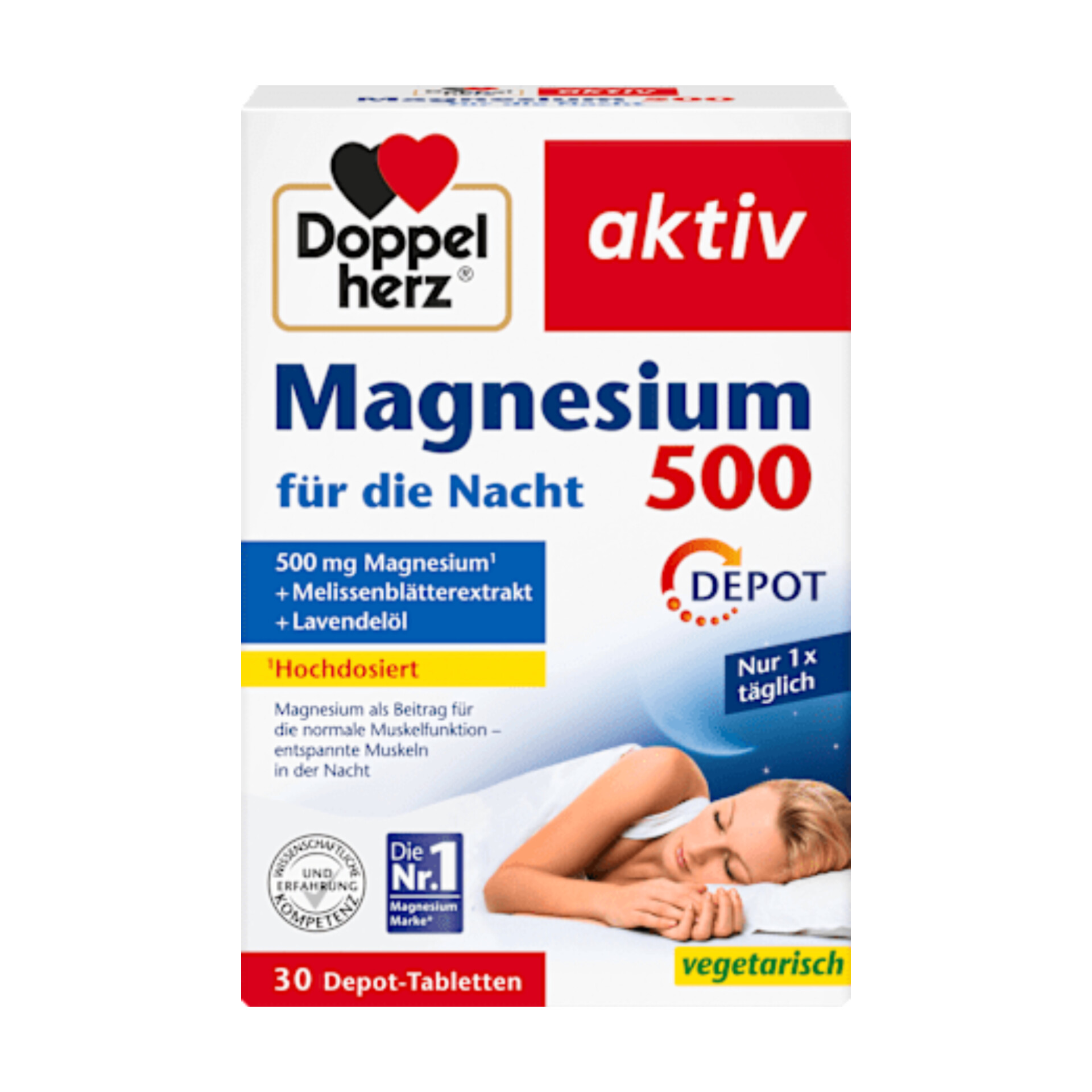 منیزیم ۵۰۰ برای استفاده شبانه دوپل هرز-Doppel herz آلمان ۳۰ عدد