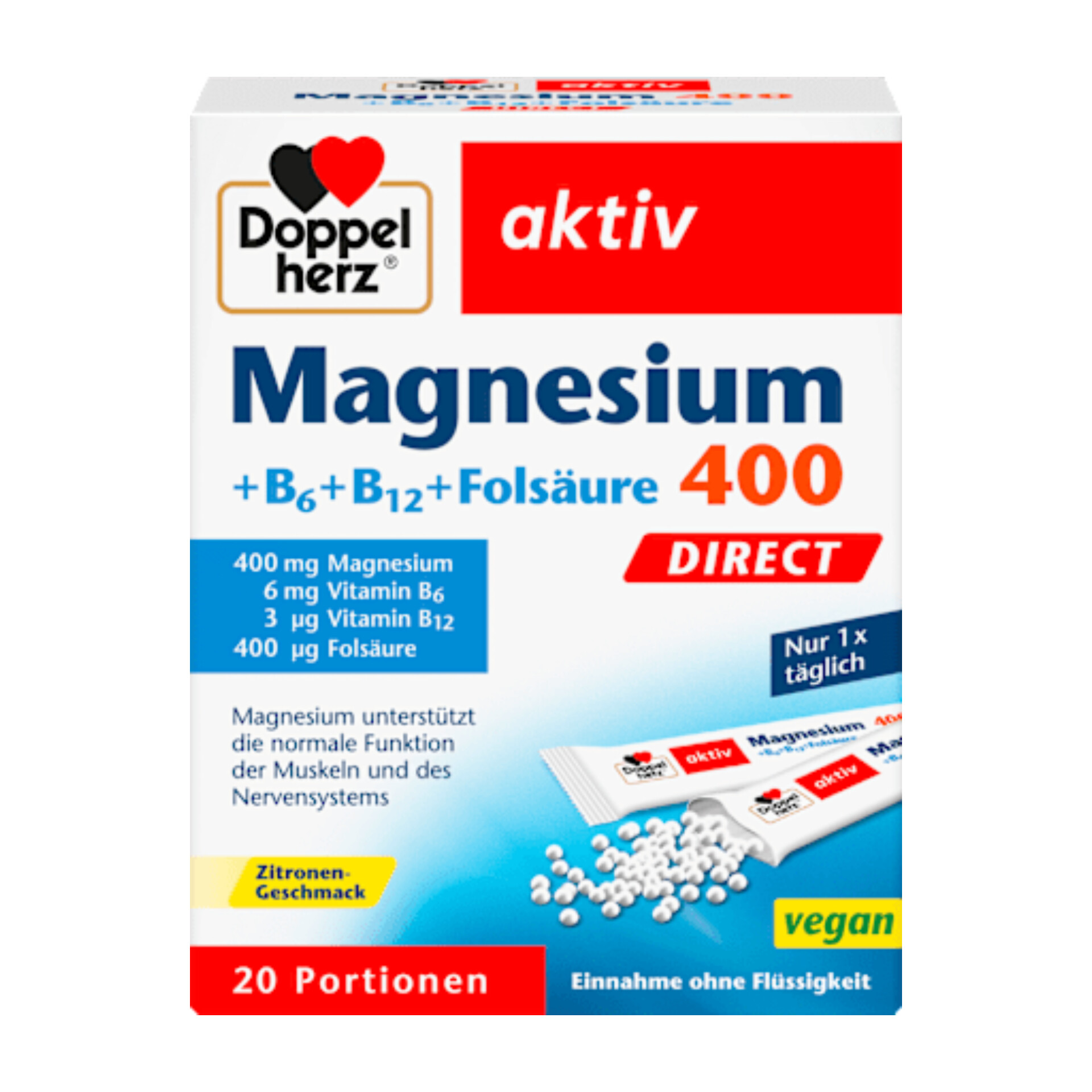 ساشه منیزیم ۴۰۰+B6+B1w دوپل هرز-Doppel herz آلمان ۲۰ عدد