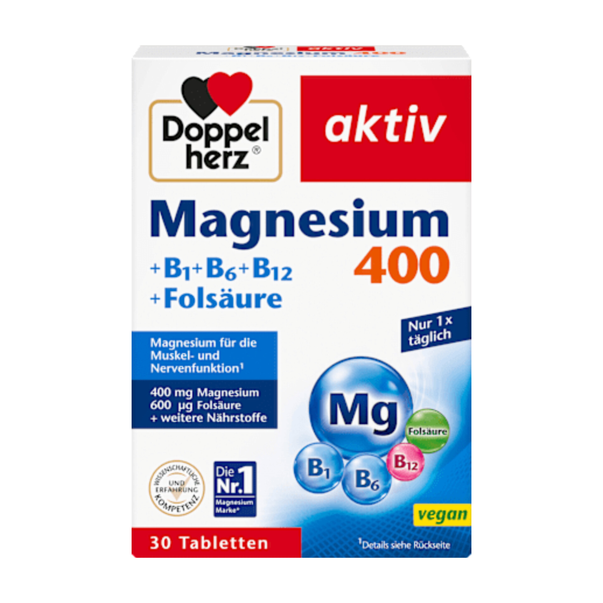 قرص منیزیم فعال ۴۰۰ دوپل هرز-Doppel herz آلمان ۳۰ عدد