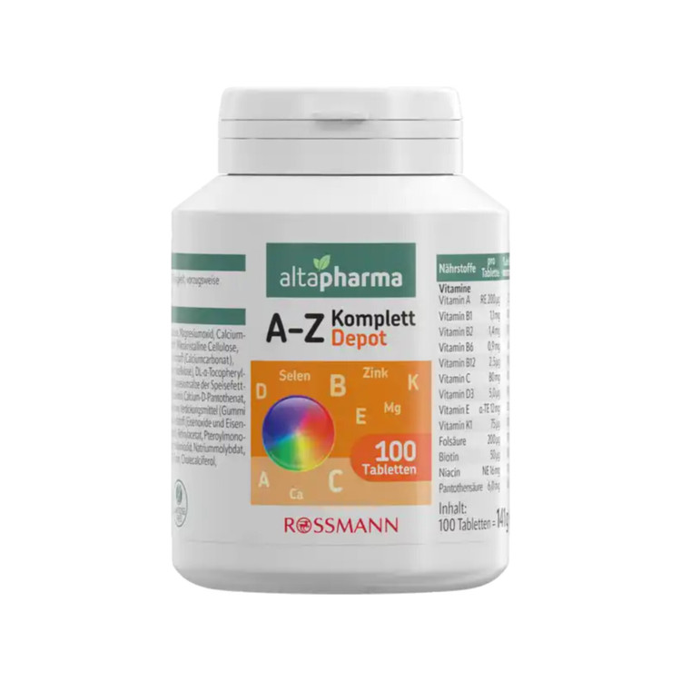 قرص مولتی ویتامین A-Z آلتافارما-altapharma آلمان ۱۰۰ عدد